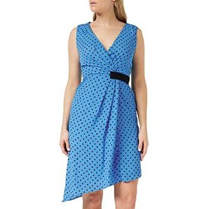 Gina Bacconi dames asymmetrische portemonnee jurk, Blauw/Grijs