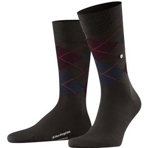 Burlington Edinburgh M So paar wollen sokken met patroon voor heren (1 stuk), Bruin (Dark Brown 5235) - milieuvriendelijk