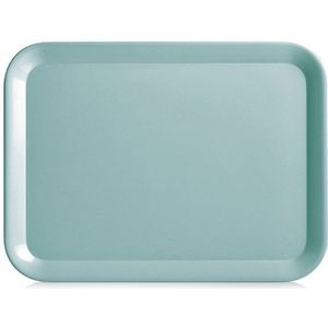 Aqua blauw dienblad rechthoek melamine 44 x 32 cm - Keukenbenodigdheden - Dranken serveren