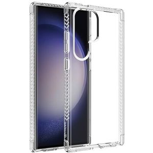 Muvit for France Coque Transparente Résistante aux Chutes de 3M pour Samsung Galaxy S24 Ultra. Eco-Responsable - Protection des Chutes - Plastique 100% recyclé - Durable - Origine France Garantie