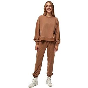 Desires Dames Biano sweatshirt ronde hals, 5600 Tobacco Brown, L, 5600 Tobacco Brown