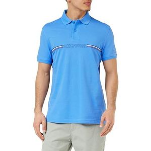 Tommy Hilfiger Stripe Chest Reg Polo Mw0mw34769 Poloshirt met korte mouwen voor heren, Blauw (Blue Spell), M