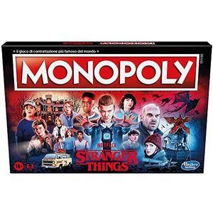 Hasbro Gaming Monopoly Stranger Things bordspel voor volwassenen en tieners - 6 spelers vanaf 14 jaar - Hawkins thema