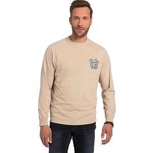 JP 1880 Vêtements pour hommes, Big & Tall Plus Size L-8XL Haut à manches longues, brodé, col rond 819940, beige, 7XL