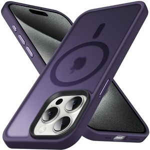 Anqrp Kada Serie Beschermhoes voor iPhone 15 Ultra [Sterke Magneten Compatibel met Mag] [Matte Doorschijnende Beschermhoes] Militaire Schokbestendige Beschermhoes voor iPhone 15 Ultra 6,7 inch