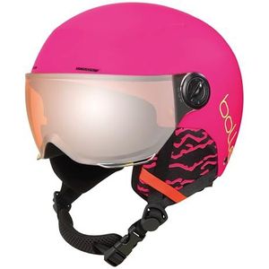 bollé - QUIZ VISOR Hot Pink Matte S 52-55 cm – Orange Gun Cat 2, skihelm, medium, uniseks kinderen