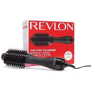 Revlon RVDR5222 haardroger voor middellang tot lang haar, 2-in-1, ionisch en keramische technologie, uniek ovaal design, zwart met UK-stekker