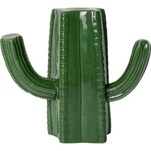 Fisura - Originele tandenstokerhouder in de vorm van een ""cactus"""", groene en grappige tandenstokerdispenser, keramische tandenstokerhouder, 12 x 11 cm.