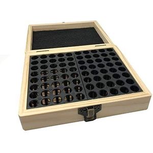 HEADSHOT 9 mm houten box voor het opbergen van 80 cartridges, 9 mm, voor volwassenen, uniseks, bruin, Eén maat