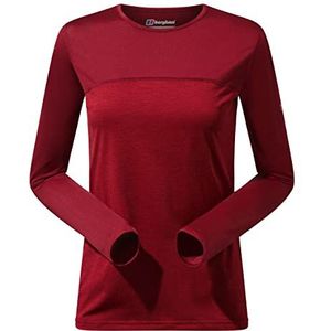 Berghaus Voyager functioneel damesshirt met lange mouwen, Syrah/Dahlia rood