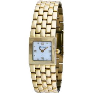 Orphelia - Mon-7015 - dameshorloge - 18 karaat goud - kwarts analoog - witte wijzerplaat - armband van 18 karaat geelgoud, wit/geel, armband, Wit/Geel, armband