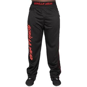 Gorilla Wear Mercury Mesh Pants - rood - lichte joggingbroek met logo-opdruk, comfortabel voor sport, dagelijks gebruik, vrije tijd, training, grote maten, ademend polyester, Beige