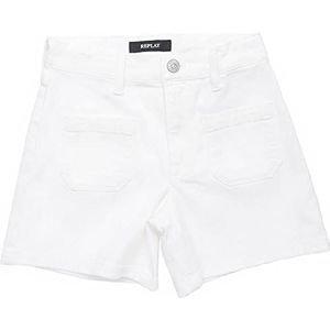 REPLAY Sijan Shorts voor meisjes, Wit (001 White)