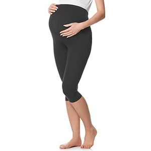 Be Mammy 3/4 katoenen zwangerschapslegging BE20-229, GRAPHITE
