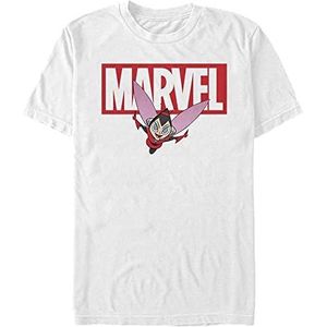 Marvel Avengers ClassicBrick Wasp Organic T-shirt, korte mouwen, wit, S, Weiss