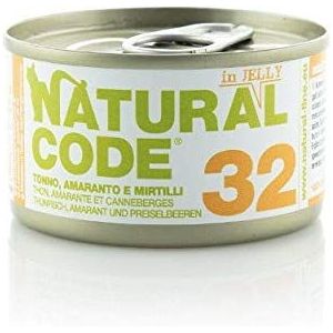 Natural Code Jelly Cibo Aromatisch vat voor katten Amaranto en Myrtilli (85 g x 6)