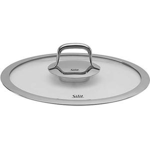 Silit Compact glazen deksel met metalen handgreep, 24 cm, hittebestendig, vaatwasmachinebestendig