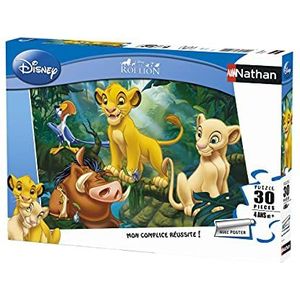 Nathan - Puzzel voor kinderen - 30 stukjes - Simba & Co. - Disney - Meisjes of jongens vanaf 4 jaar - Hoogwaardige puzzel - Dieren - 86313