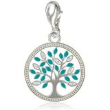 Thomas Sabo Dameshanger, boom van liefde, turquoise, 925/1469-041-17 sterling zilver, email, kubische zirkonia, email, Zirkonia