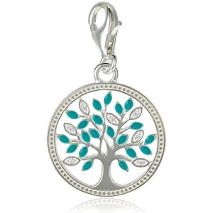 Thomas Sabo Dameshanger, boom van liefde, turquoise, 925/1469-041-17 sterling zilver, email, kubische zirkonia, email, Zirkonia