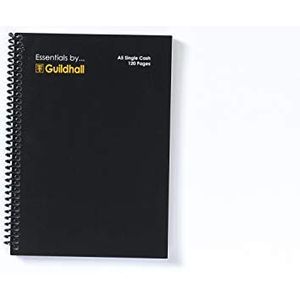 Exacompta - Ref. GES761Z - Guildhall - Essentials spiraalbinding, A5, 148 x 210 mm, 192 pagina's voorbedrukt papier van 80 g/m² - ontvangsten, uitgaven, samenvattingen