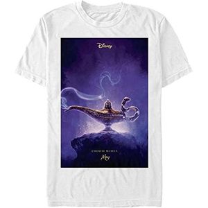 Disney Aladdin Live Action Poster Organic korte mouwen, uniseks, wit, XXL, Weiss