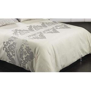 JVR Tiffany Dekbedovertrek van katoen en polyester, grijs, voor bedden van 135 cm