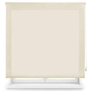 Blindecor Ara | doorschijnend rolgordijn effen - beige, 100 x 250 cm (breedte x hoogte) | Afmetingen van de stof 97 x 245 cm | rolgordijnen voor ramen