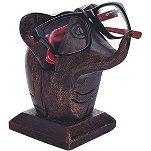 Ajuny Houten brillenhouder voor thuis, kantoor, tafel, decoratieve geschenkartikelen (olifantenvorm)