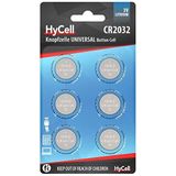 HyCell 6 x CR2032 lithium-knoopcellen, 3 V, hoogwaardige knoopcellen, ideaal voor autosleutels, rekenmachine, speelgoed voor kinderen, afstandsbediening, horloges enz.