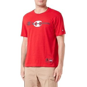 Champion Legacy Basketball S-S Crewneck T-shirt voor heren, Donker rood
