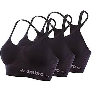 UMBRO Umbro Umb/2/Brasx3/A Sportbeha voor dames, zwart.