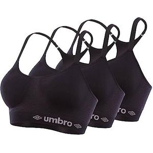 Umbro Umbro Sportbeha Umb/2/Brasx3/A Sportbeha voor dames, zwart.