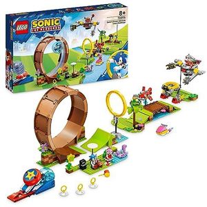 LEGO 76994 Sonic the Hedgehog Sonic en de looping-uitdaging van Green Hill Zone, bouwspeelgoed voor kinderen, jongens en meisjes met 9 figuren, waaronder Dr. Eggman en Amy, cadeau-idee