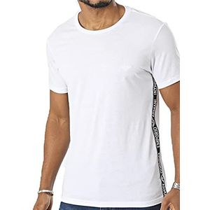 Portfolio Emporio Armani T-shirt voor heren, ronde hals, denim wit, XL, Wit.