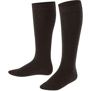 FALKE Comfort Wool Kniekousen voor kinderen, uniseks, merinowol, grijs, zwart, meerdere kleuren, lang, warm, dik, ademend, zonder patroon, voor de winter, 1 paar, bruin (Dark Brown 5230)