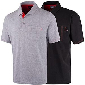 Lee Cooper Heren poloshirt grijs gemêleerd XL