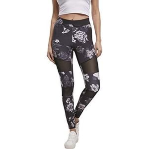 Urban Classics AOP Technische mesh leggings voor dames, donkerbloem