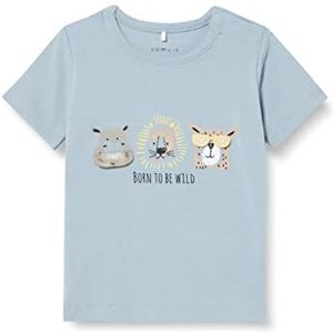 Name It NbmJogie Ss Top T-shirt voor baby's, jongens, Helder Wit