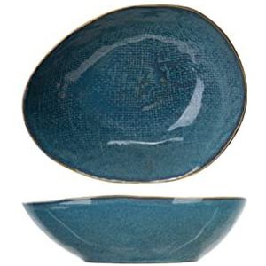Cosy & Trendy AICHA diepe ovale borden, blauw, 20 x 16,5 x 5,5 cm, 6 stuks