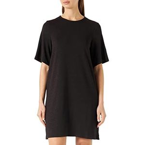 VERO MODA Robe pour femme, Noir/détails : lurex rose, XS