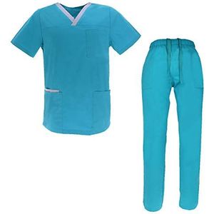 Misemiya - Uniformset unisex blouse - medisch uniform met bovendeel en broek - Ref.G7134, Conjuntos Sanitarios G713-3 Verde