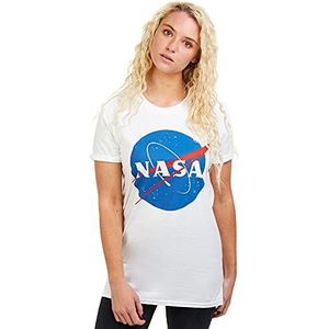Nasa Circle Logo T-shirt, wit (White White), 8 (maat fabrikant: S) dames, Wit (wit wit)