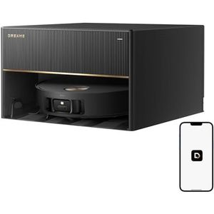 DREAME X50 Master Robotstofzuiger met compacte basis, 24,9 cm, automatisch vullen en legen, 8-in-1 basis, krachtig obstakeloverwinningssysteem, vermijdingssysteem
