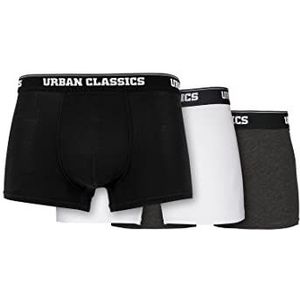 Urban Classics Set van 3 boxershorts voor heren, zwart/wit/grijs.