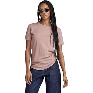 G-STAR RAW Slim handtekening T-shirt voor dames, Paars (Lt Berry Mist D24216-4107-8147)