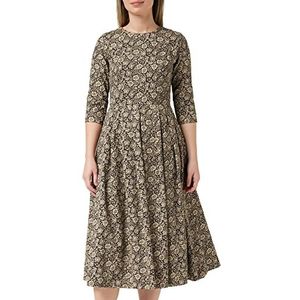 People Tree V&a Mallow midi-jurk voor dames, zwart, 42, zwart.