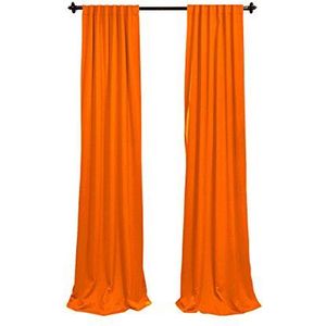 LA Linen Popeline beddengoed polyester oranje 243,8 x 147,3 cm