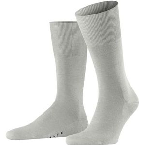 FALKE Airport herensokken, ademend, klimaatregulerend, geurremmend, wol, katoen, dun, effen, elegant, platte teennaad, 1 paar, Grijs (Arctic Grey 3173)