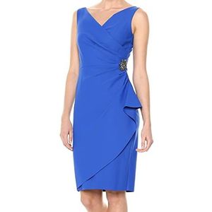 Alex Dames nauwsluitende jurk met rolrok (maat klein en normaal) voor bijzondere gelegenheden, koningsblauw, 38, Royal Blauw